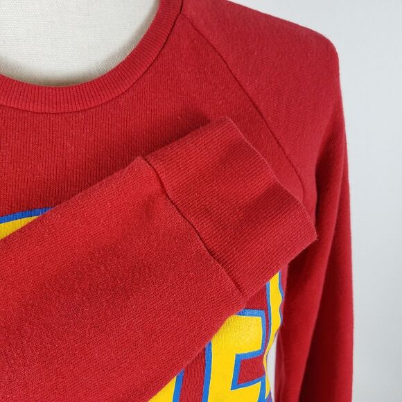 Marvel Avengers Sweatshirt Crew Neck Retro Red Superhero Iron Man Thor Size S - Picture 5 of 7
